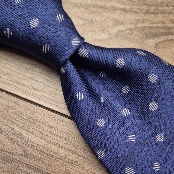 BVLGARI Davide Pizzigoni Italy Dark Green Blue Abstract 7 FOLD Designer Mens Tie